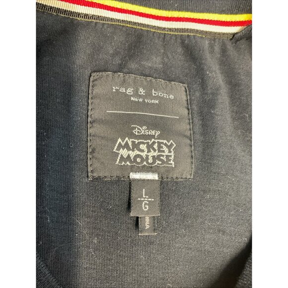 Rag And Bone Mickey Mouse Box Graphic 90th Birthday Black T-Shirt size LG - Picture 7 of 8
